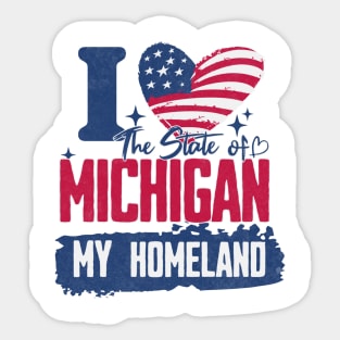 Michigan my homeland Sticker